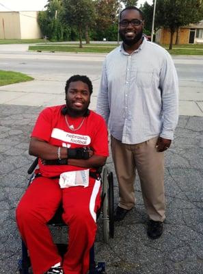 Our client V.R. with his Home Care Aid