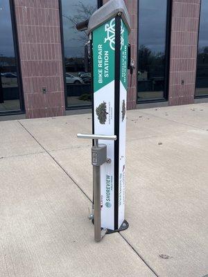 Bike Repair Station by the front (east side) of building