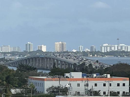 View of Miami from the top of the garage.