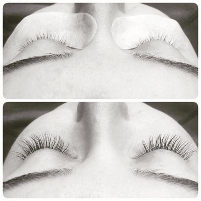 Before and after. Classic lash extensions