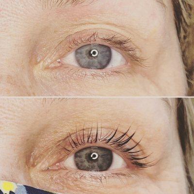 Lash lift and tint