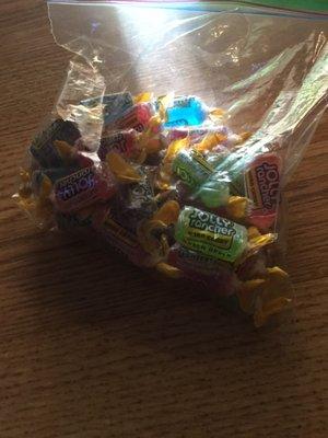 Cheap priced jolly ranchers (3¢ a piece)