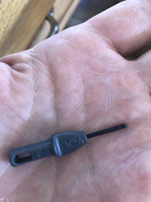 World's smallest hex wrench