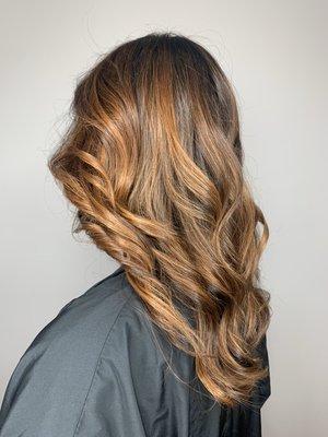 Copper balayage