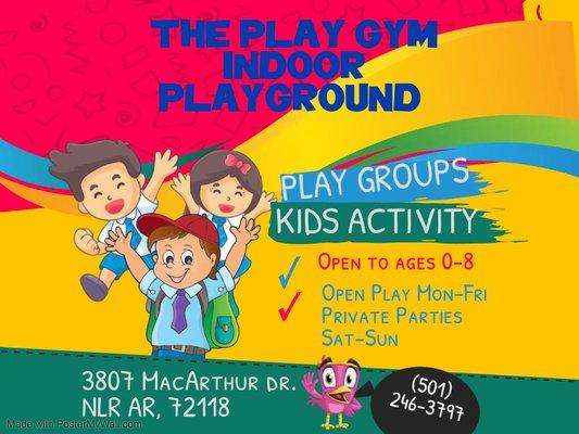 Open Play and private parties