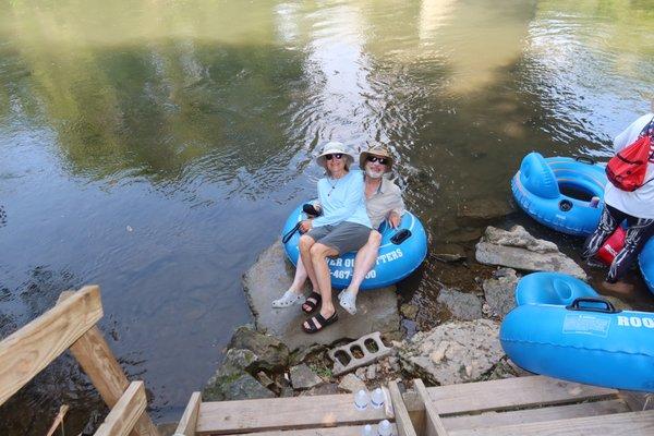 Tubing along Root River from Lanesborough.