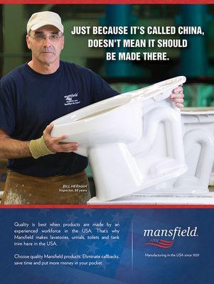 We developed an award-winning message for Mansfield Plumbing as part of a full campaign over five years.