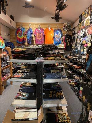 T shirt section Grateful Dead shirts in back