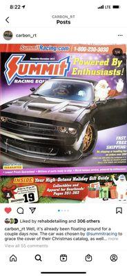 We have vehicles on front covers of magazines.