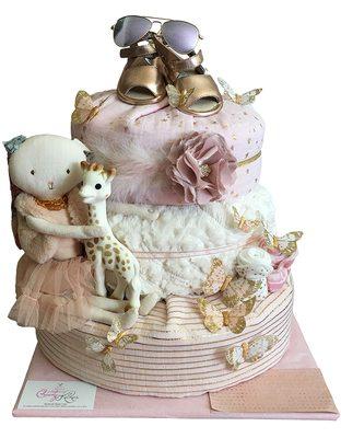 Butterfly Magic Diaper Cake - Cheeky Kakes