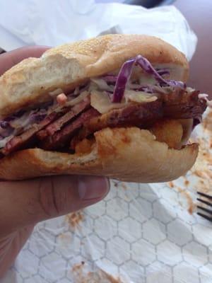 Up close brisket sammy