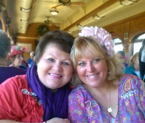 Co-owner Nancy in pink with Jan in Napa, Ca. 2013