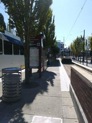 Train platform.