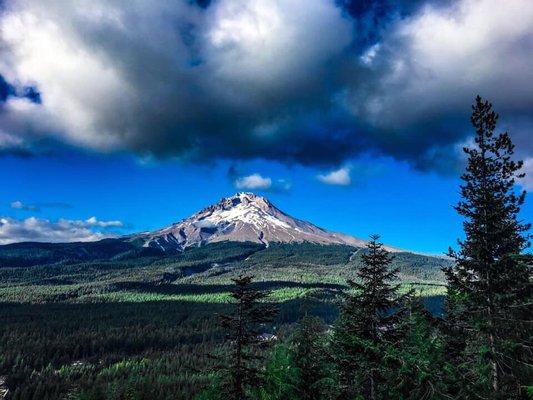 View of Mt Hood from the ski lift