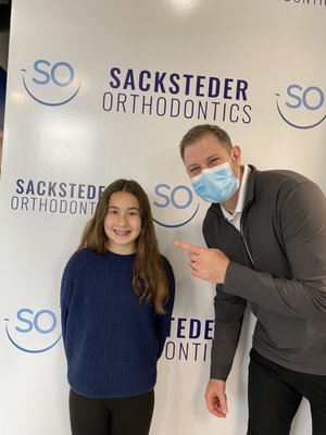 Rockin' her new braces with Dr James