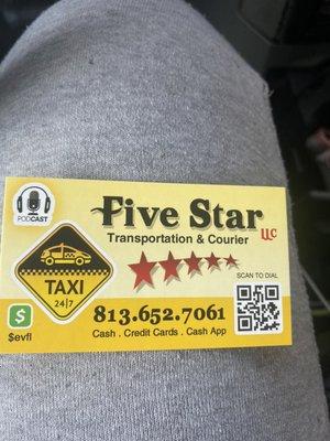 5iveStar accepts CASH CashApp Credit Cards CALL OR TEXT FOR RESERVATION COURIER TRANSPORTATION PERSONAL DRIVERS