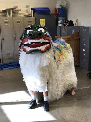 Lion dance practice