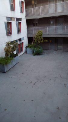 the same second floor court yard with a different view.