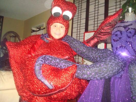 Little Mermaid....Sebastian (crab) & Ursula (octopus)