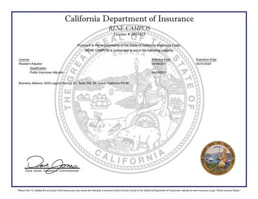 Personal Adjuster License