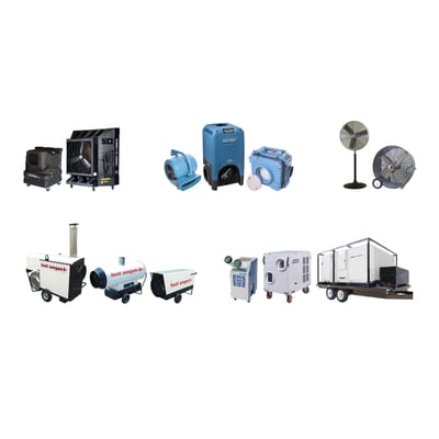 Climate Control Equipment including: Air Conditioners, Heaters, Dehumidifiers, and Ventilation Equipment