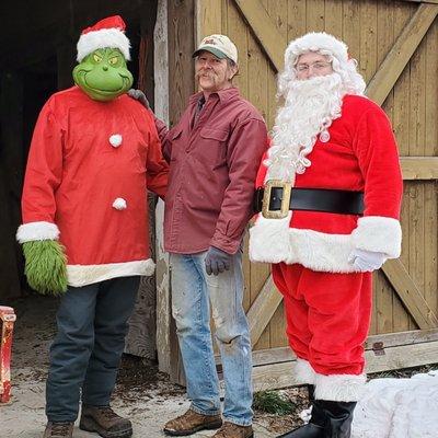 The Grinch farmer John and Santa