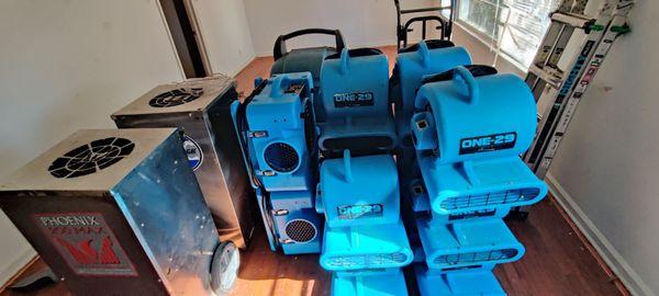 Water damage restoration equipment.