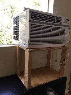 Custom AC window rack