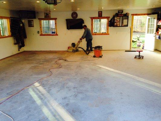 Industrial Grade Epoxy floor installed in a garage