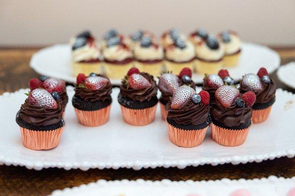 Berry lovers chocolate cupcakes