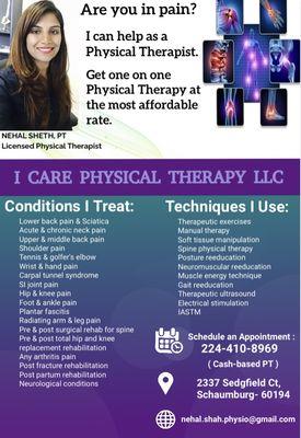 Don't wait to call today to receive patient centric one on one care PT sessions at cash pay practice.