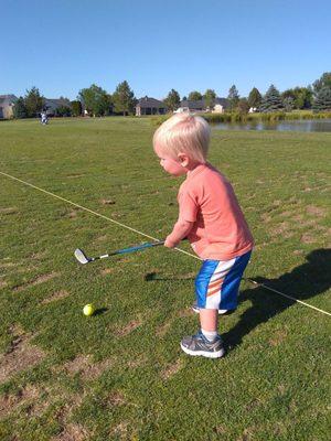 Great night at the range with my boys and wife to hit a few balls and eat dinner.