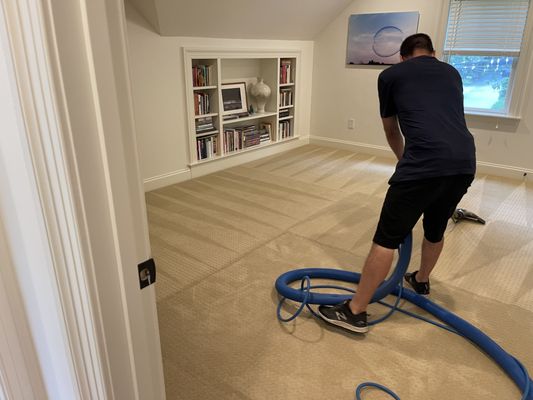 Carpet cleaning at a beautiful home in Scituate, Ma