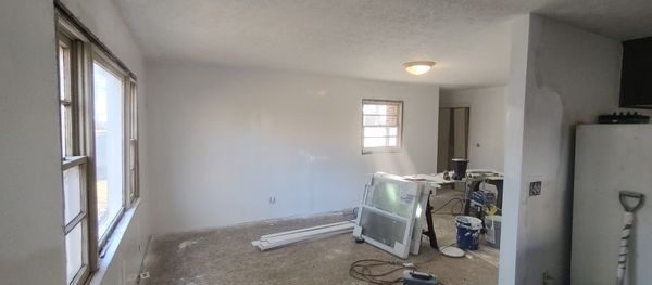 Drywall sanded prior to this 1st coat of paint