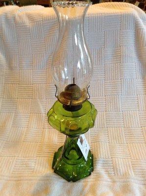 Older green based oil lantern