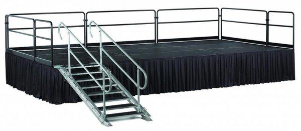 Stage Rental With Black Skirting