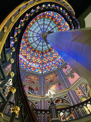 The view up the stairwell