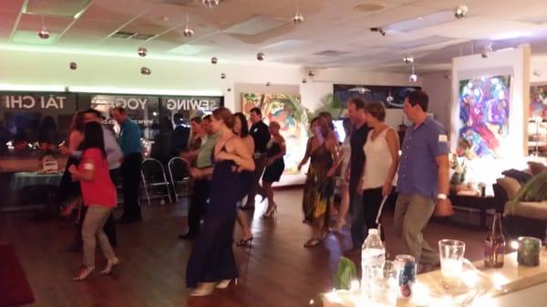 Salsa Dancing monthly party. Great time, great food, fun lesson and excellent crowd.