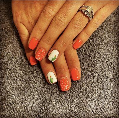 Cortney has hundreds of stamps, glitters and designs for the best nail combos