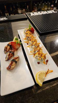 Unagi Sashimi & Salmon Shrimp Stick Fried Roll