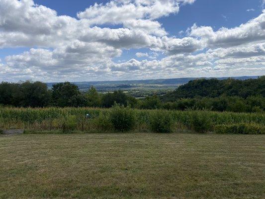 The view from the outdoor deck