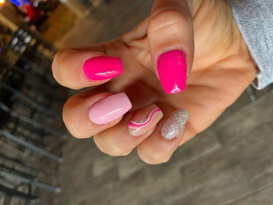 Cute pink nails