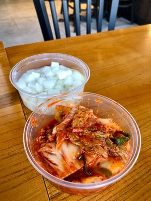 Kimchi and radish