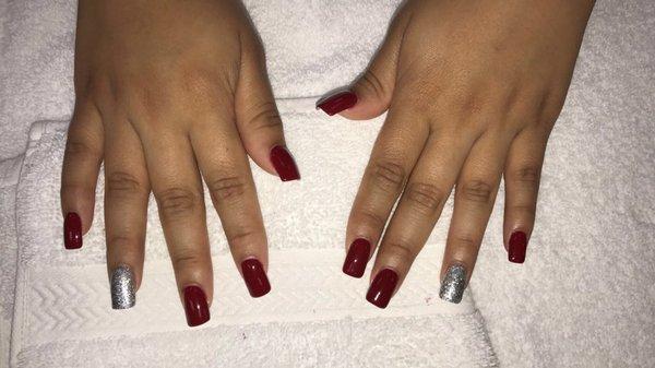 Full set with gel color + long nails !!!!