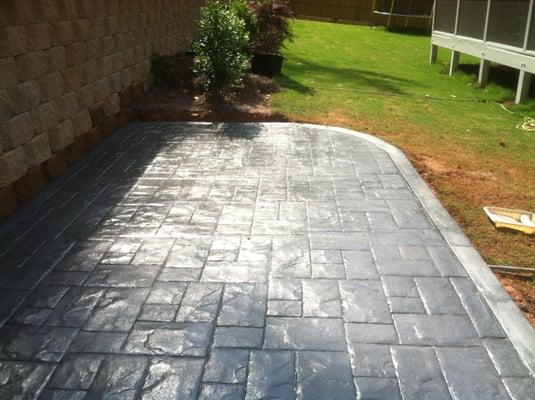 Ashlar Slate Stamped Patio 