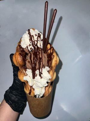 Chocolate Bubble Waffle