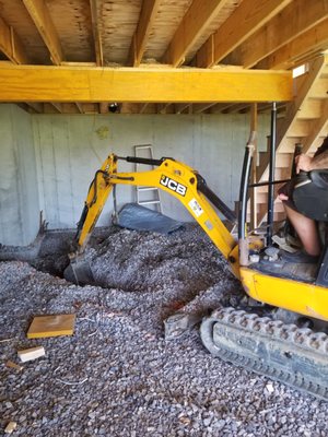 Underground after frame was up