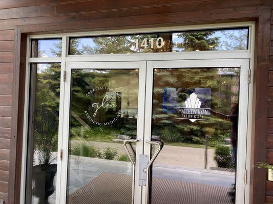 Entryway, the spa is on the second floor of the building above the beautiful Mathew Ryan Salon.