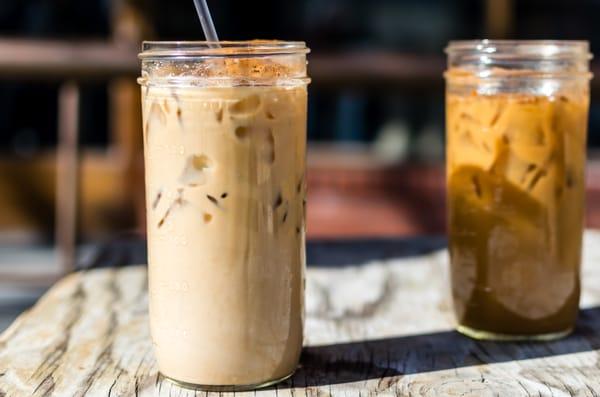 Iced dirty chai tea