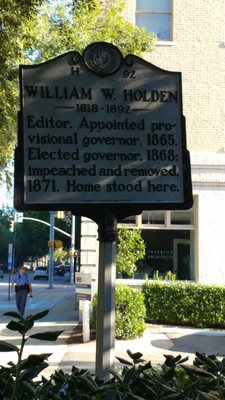 William W. Holden Historical Marker, Raleigh NC